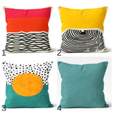 Abstract Ivory Cushion Covers Pack of 4